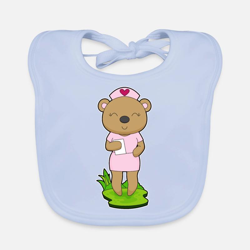 Bär Krankenschwester Notizzettel Baby Bio-Lätzchen