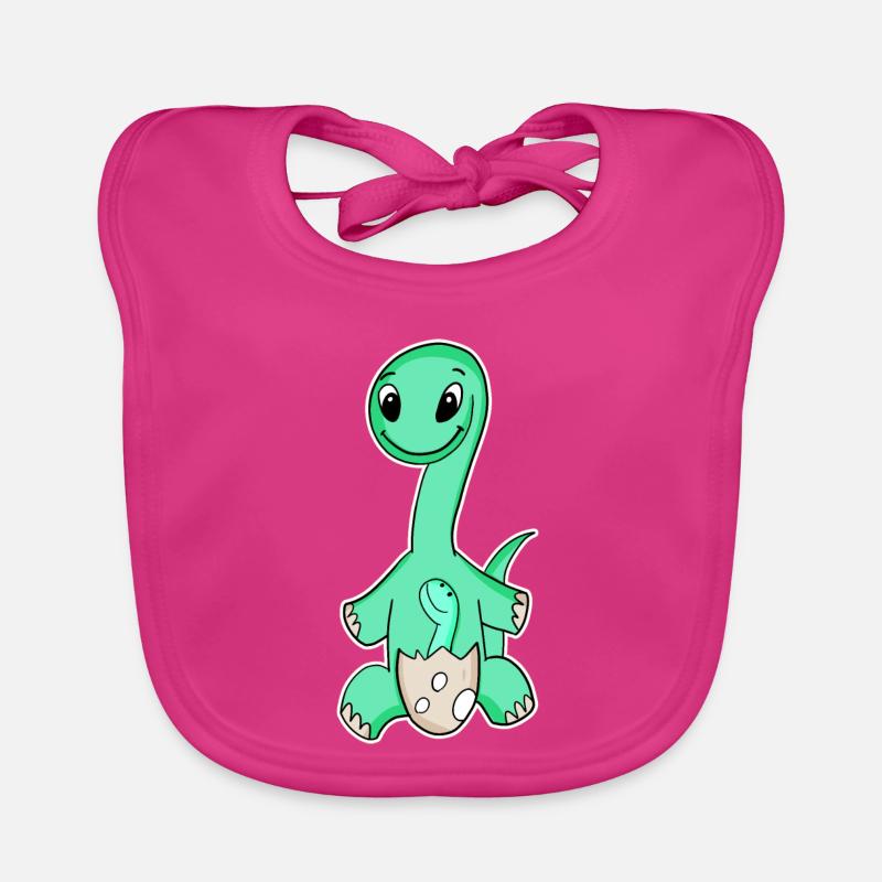 Dinosaurs with Baby Dinosaurs Organic Baby Bibs
