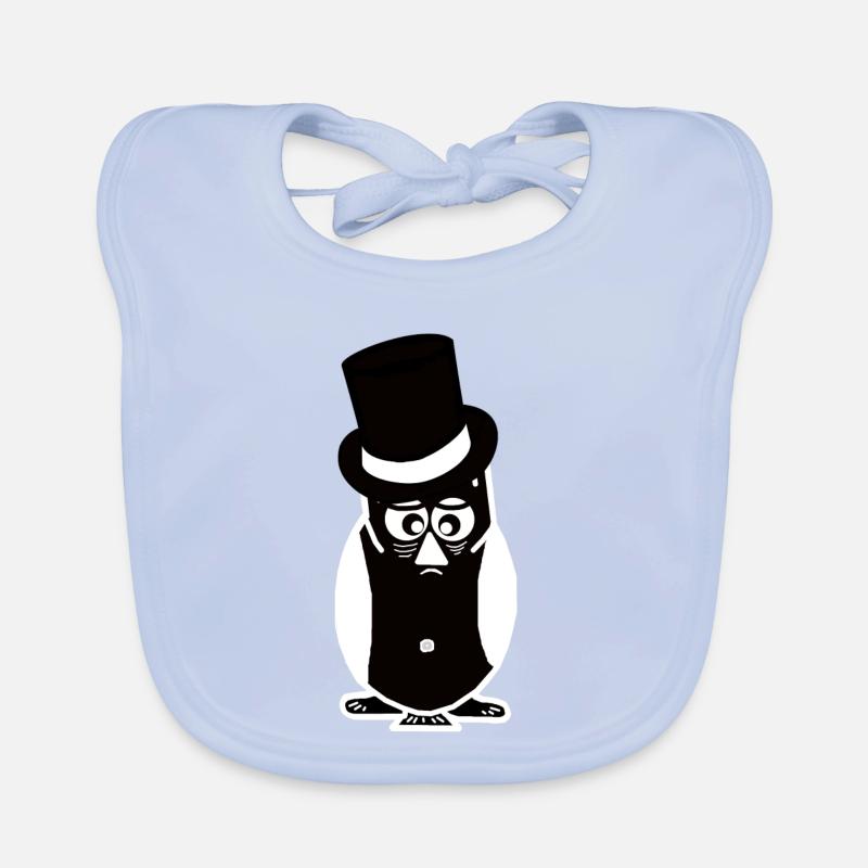 schwarz weiß Eule Uhu Vogel Kinder Hut Fantasy Baby Bio-Lätzchen