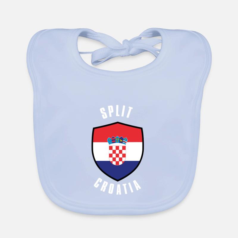 Split Croatia Shield Organic Baby Bibs
