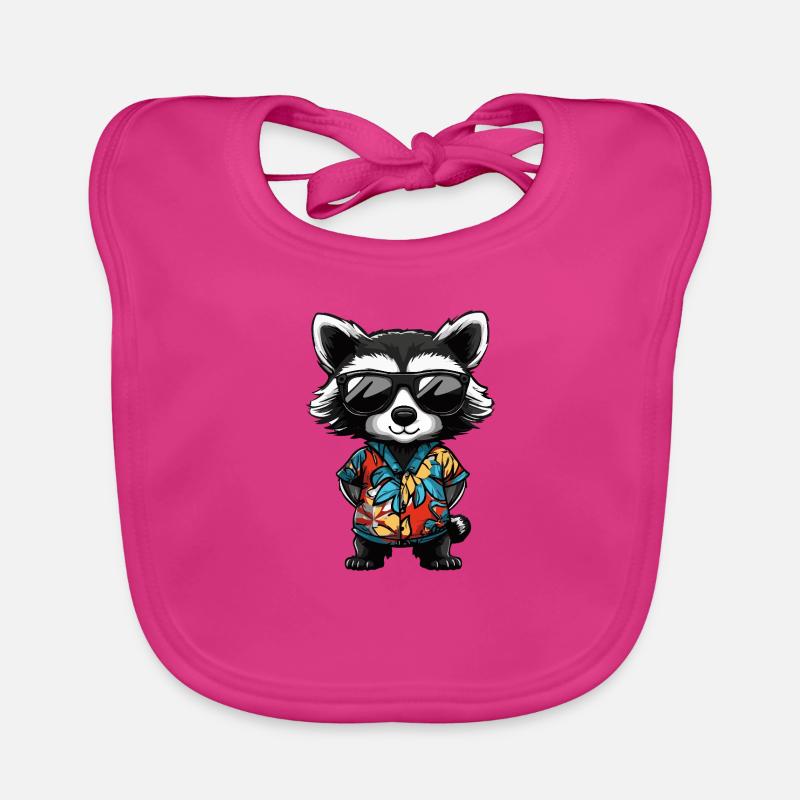 Raccoon Comic Holiday Organic Baby Bibs
