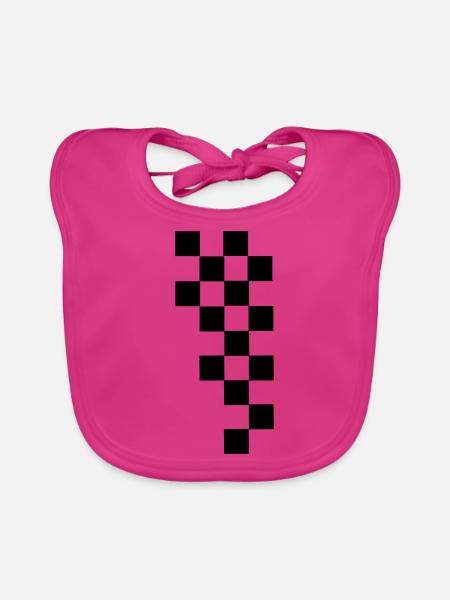 RACING FLAG - Baby Bio-Lätzchen - Fuchsia - Vorne