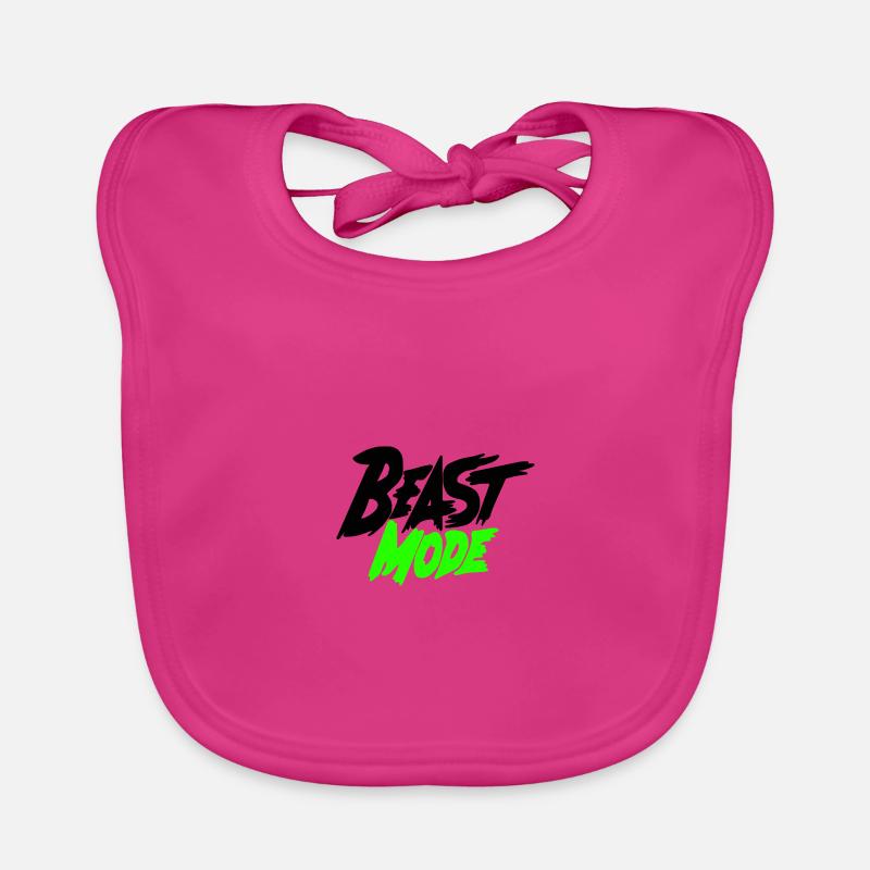Beast Mode Training - Baby Bio-Lätzchen - Fuchsia