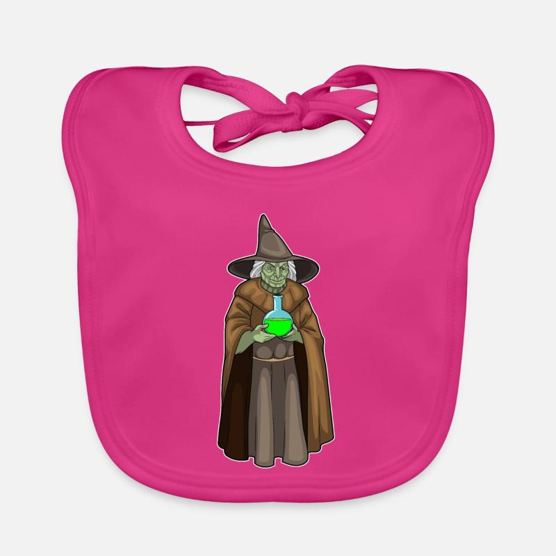 Witch Halloween Magic Potion Organic Baby Bibs