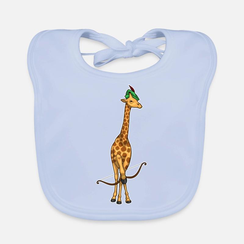 Giraffe Bogenschütze Bogen Baby Bio-Lätzchen