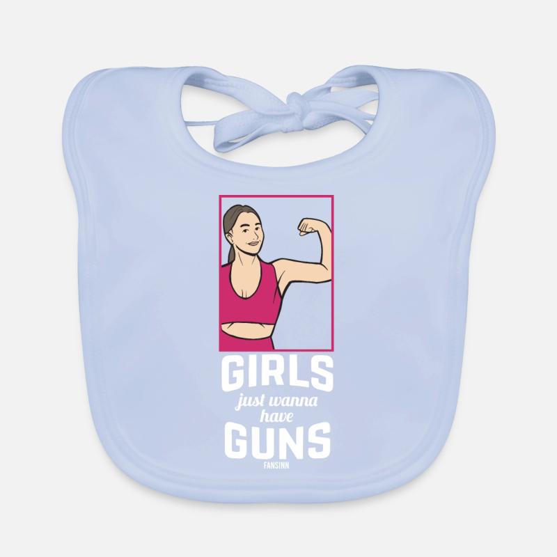 Mama Workout Strong Biceps Curling Organic Baby Bibs