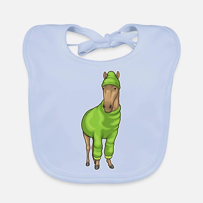 Pferd Pullover Mütze Baby Bio-Lätzchen
