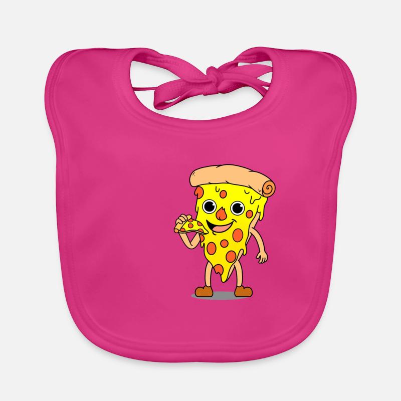 Pizza essen eine Pizza Baby Bio-Lätzchen