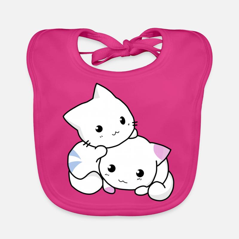 Deux petits chats Bavoir bio Bébé