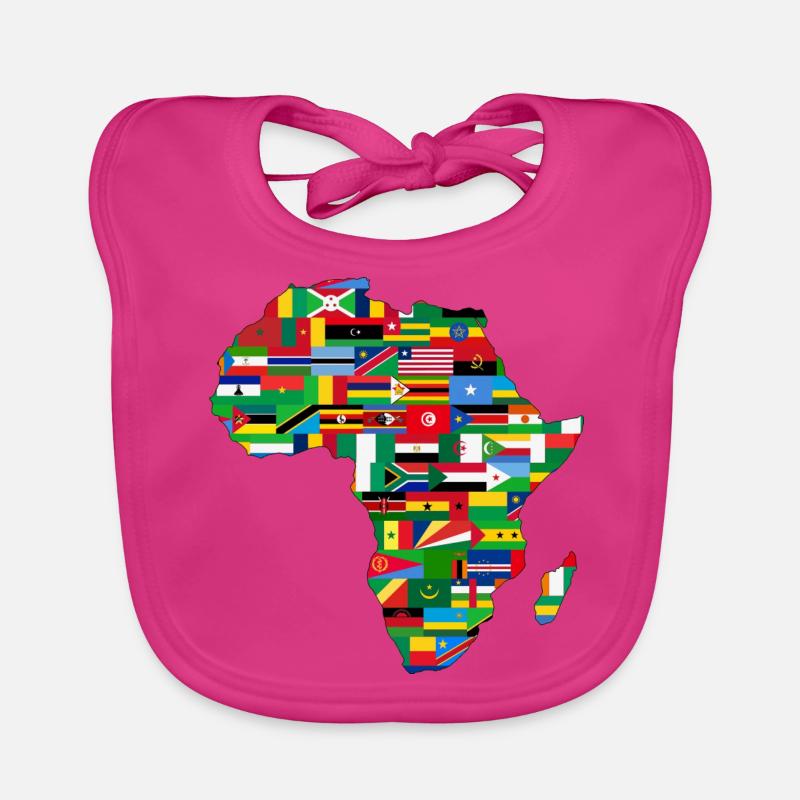 Africa Unite - Bavoir bio Bébé - fuchsia