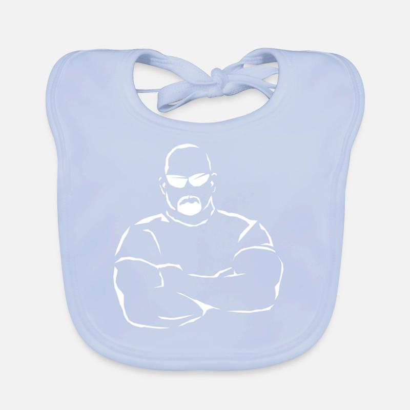 Da Bouncer - White Organic Baby Bibs