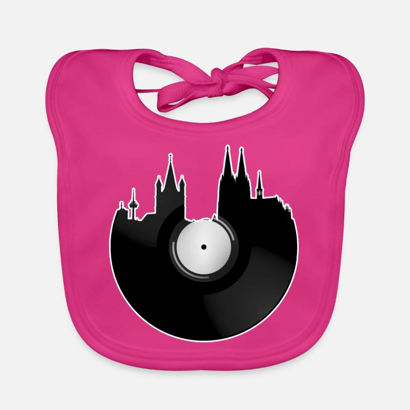 Cologne Long Play - Cologne LP - Bavoir bio Bébé - fuchsia