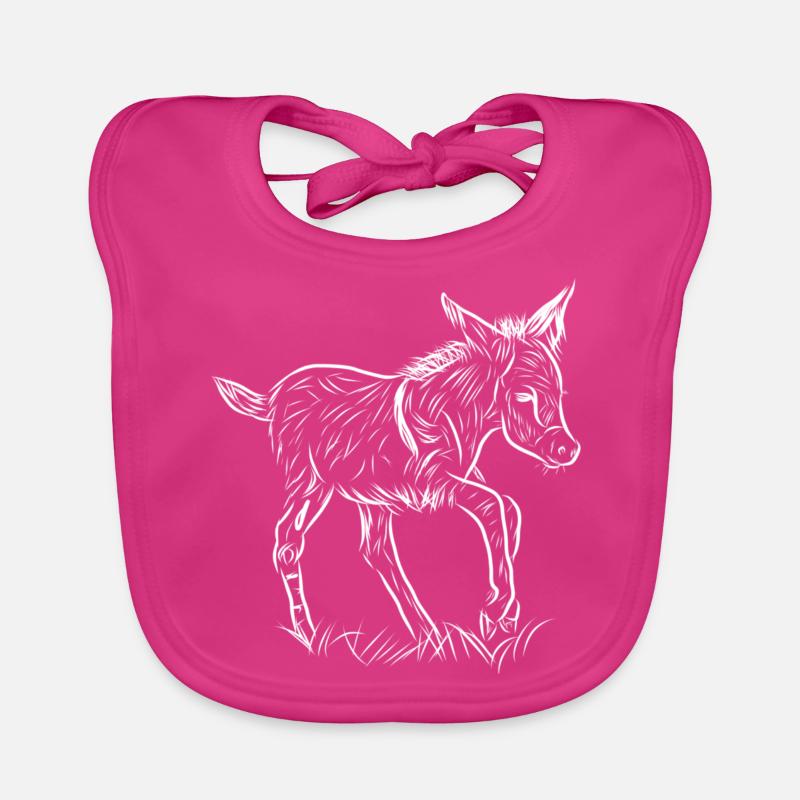 baudet - Bavoir bio Bébé - fuchsia