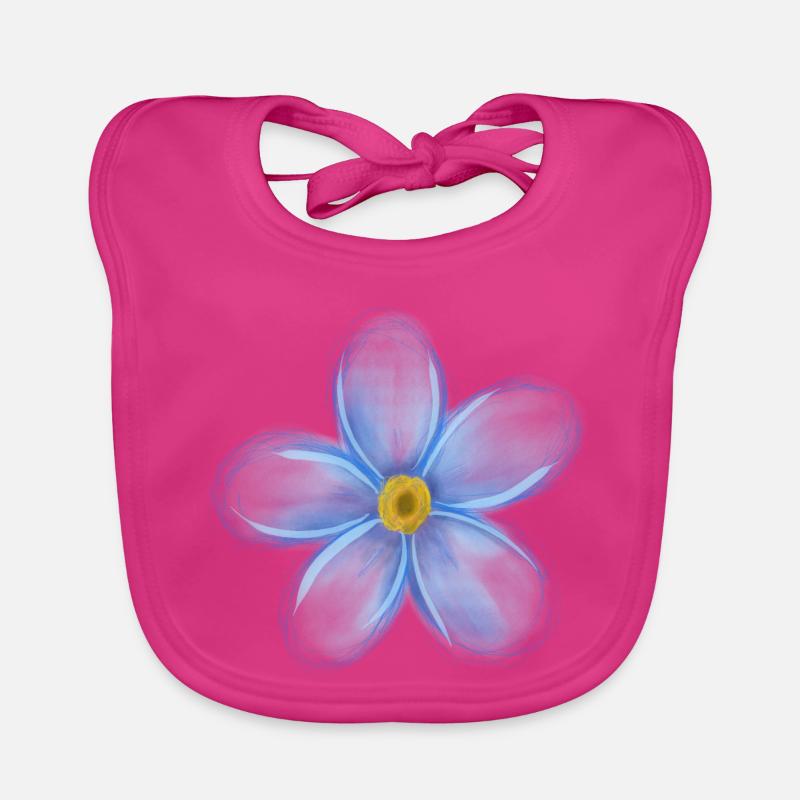 Forget Me Not – Delicate Floral Illustration Organic Baby Bibs