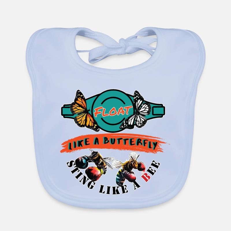 Float like a butterfly, sting like a bee Organic Baby Bibs