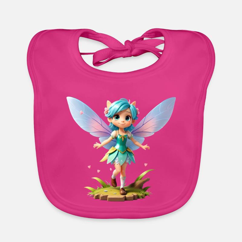Fée 3D Bavoir bio Bébé