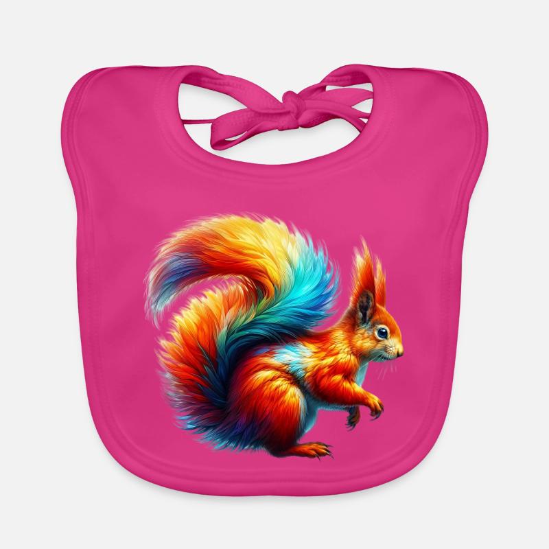 Squirrel Organic Baby Bibs