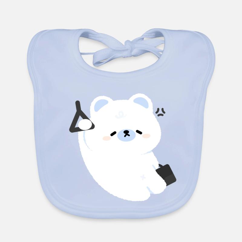 Tired Sleepy Polar commute Organic Baby Bibs