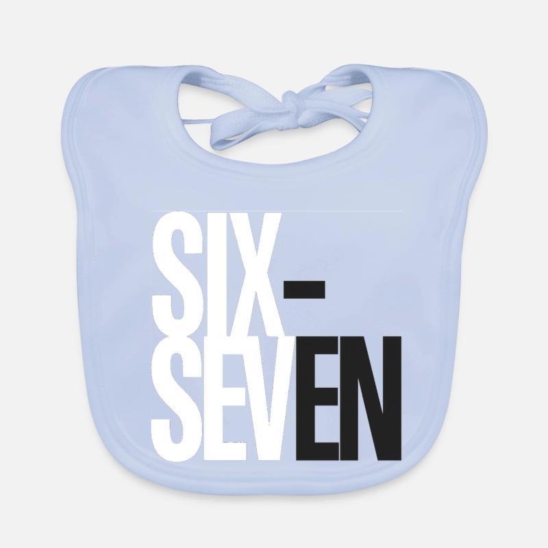 Six and Seven Overlap Typography Organic Baby Bibs
