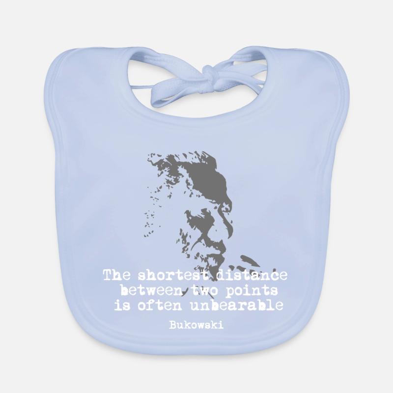 Bukowski-Zitat-Grunge-Typografie Baby Bio-Lätzchen