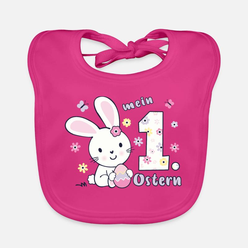 Mein 1. Ostern Mädchen Geschenkidee Baby Bio-Lätzchen