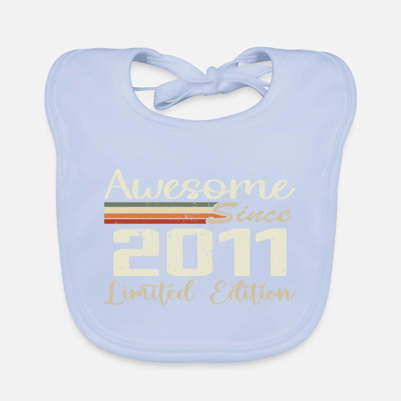 Anniversary 13 Years Vintage 2011 Gift 2011 Organic Baby Bibs