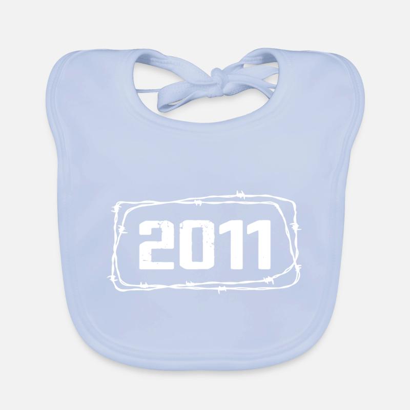 Vintage Made In 2011 - 13 Year Anniversary Organic Baby Bibs