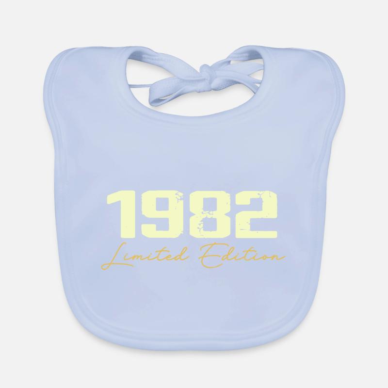 1982 Limited Edition - 1982 Birthday Gift Organic Baby Bibs
