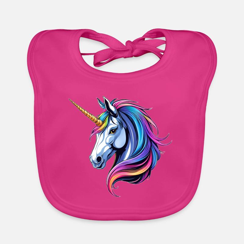 Une charmante licorne Bavoir bio Bébé