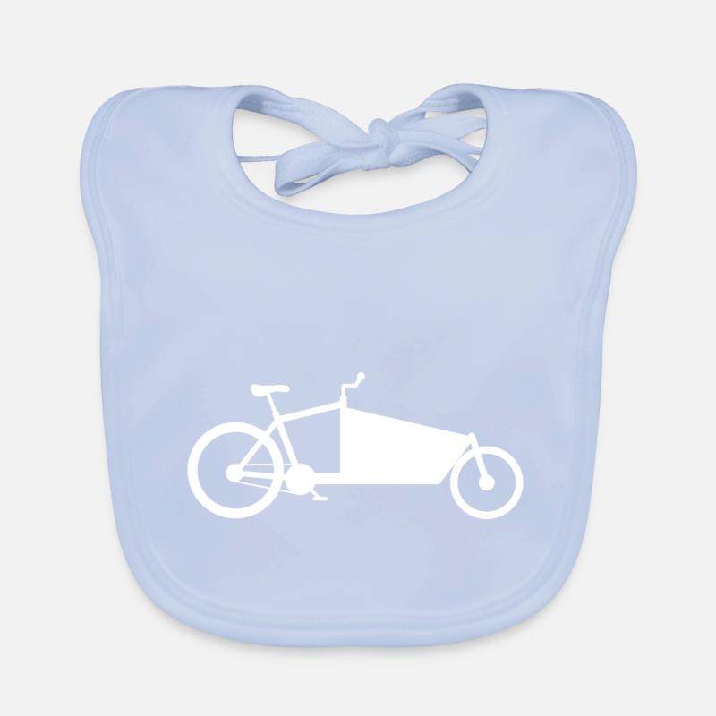 Cargo vélo silhouette blanc Bavoir bio Bébé