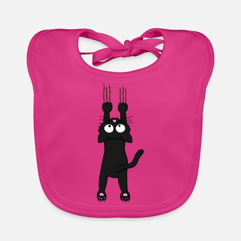 Schwarze Katze (neu) Baby Bio-Lätzchen