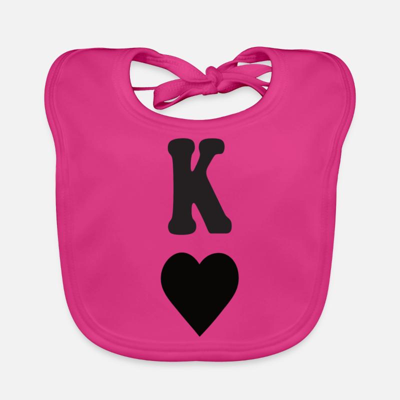König Herz - Baby Bio-Lätzchen - Fuchsia