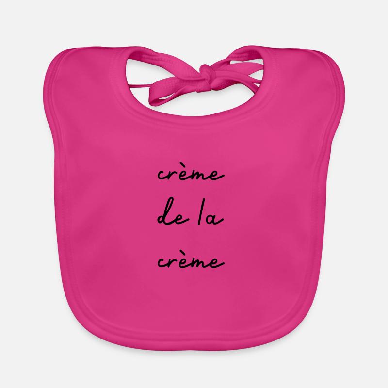 crème de la crème - Bavoir bio Bébé - fuchsia