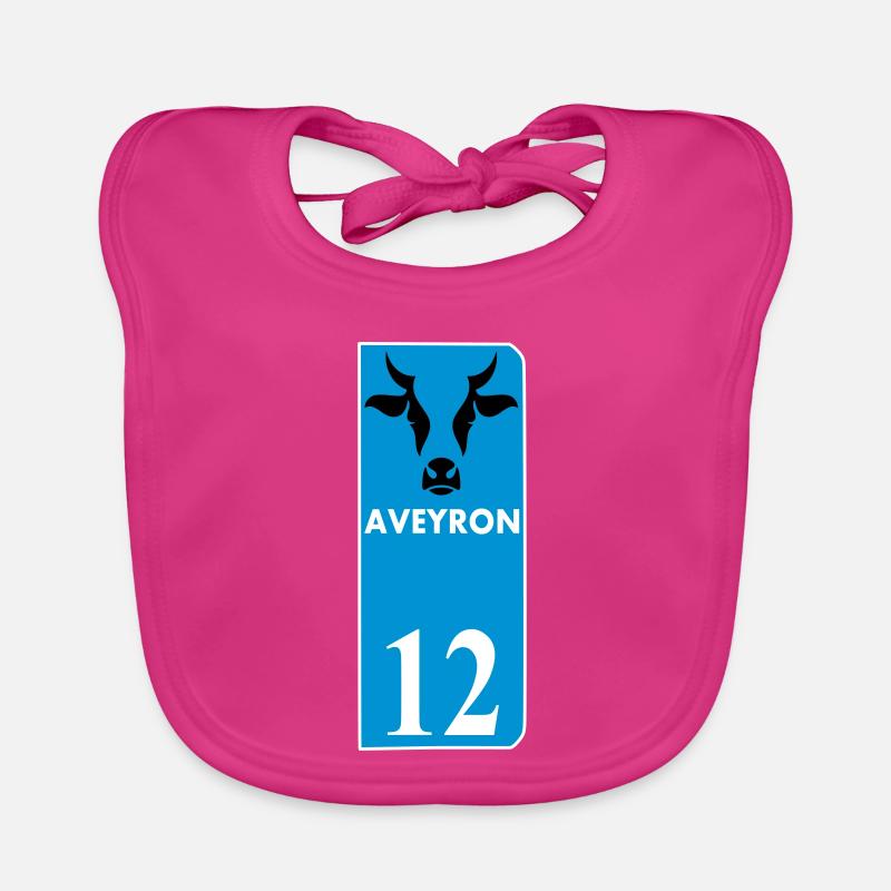 Aveyron - Bavoir bio Bébé - fuchsia