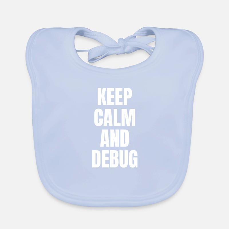 KEEP CALM AND DEBUG Baby Bio-Lätzchen