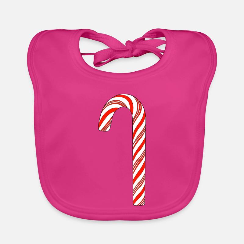 Candy cane red white Organic Baby Bibs