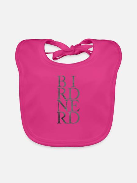 BIRDNERD - Baby Bio-Lätzchen - Fuchsia - Vorne