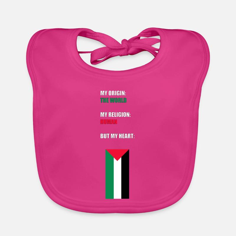 TERRIEN - Bavoir bio Bébé - fuchsia