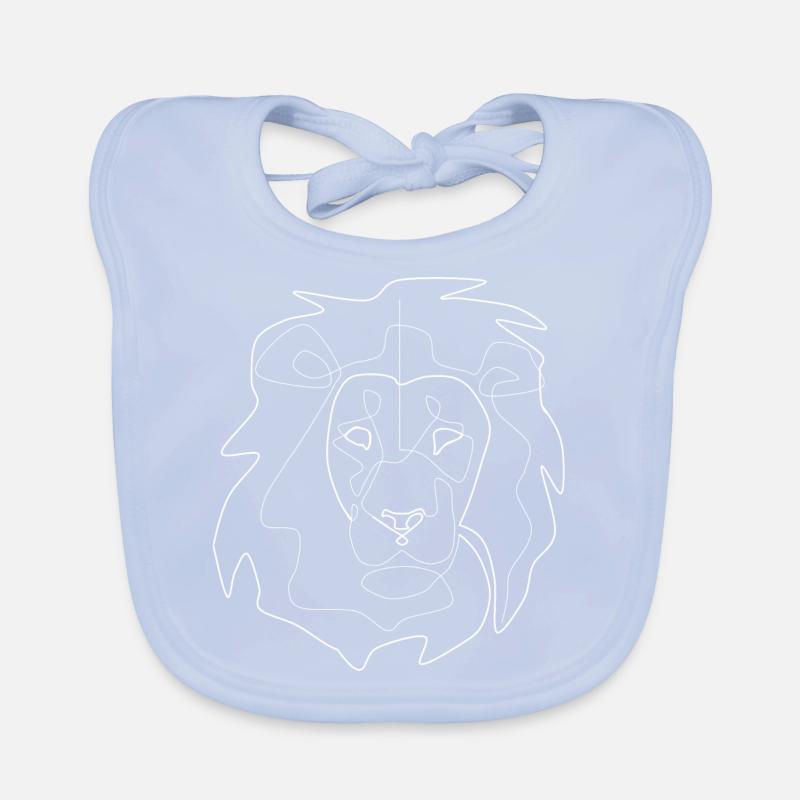 lion blanc Bavoir bio Bébé