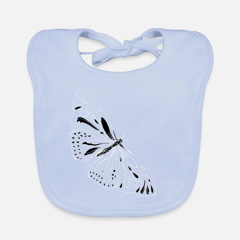 Papillon alpha blanc Bavoir bio Bébé