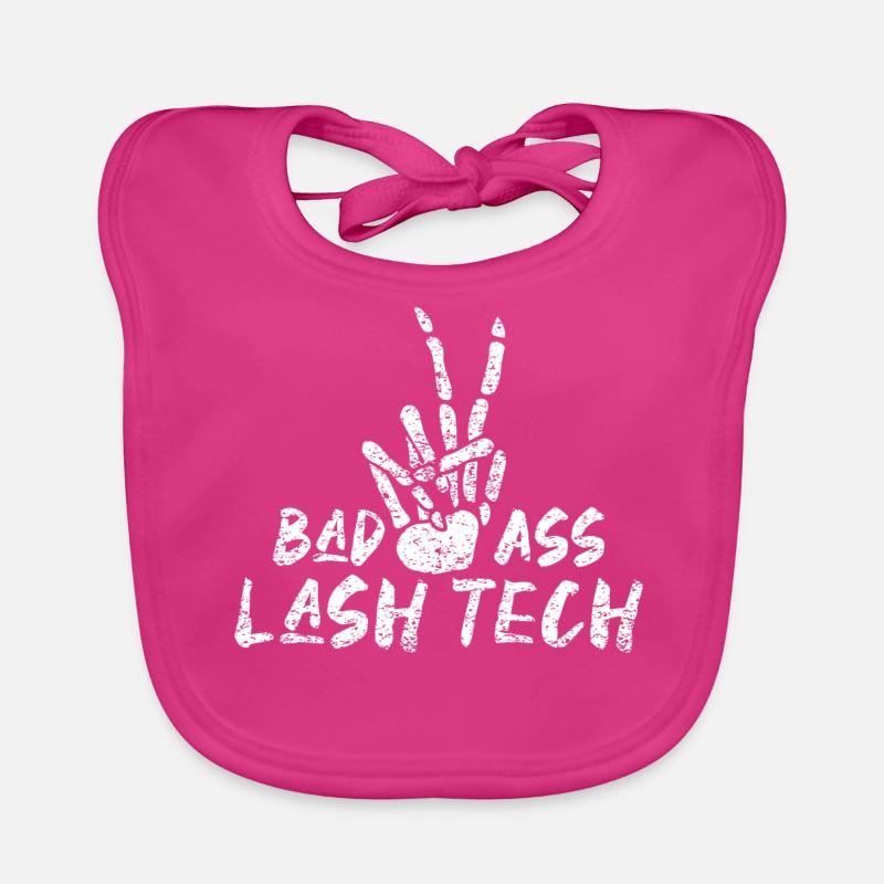 Bad Ass Lash Artist Skelleton Hands Eyelashes Hallow Organic Baby Bibs