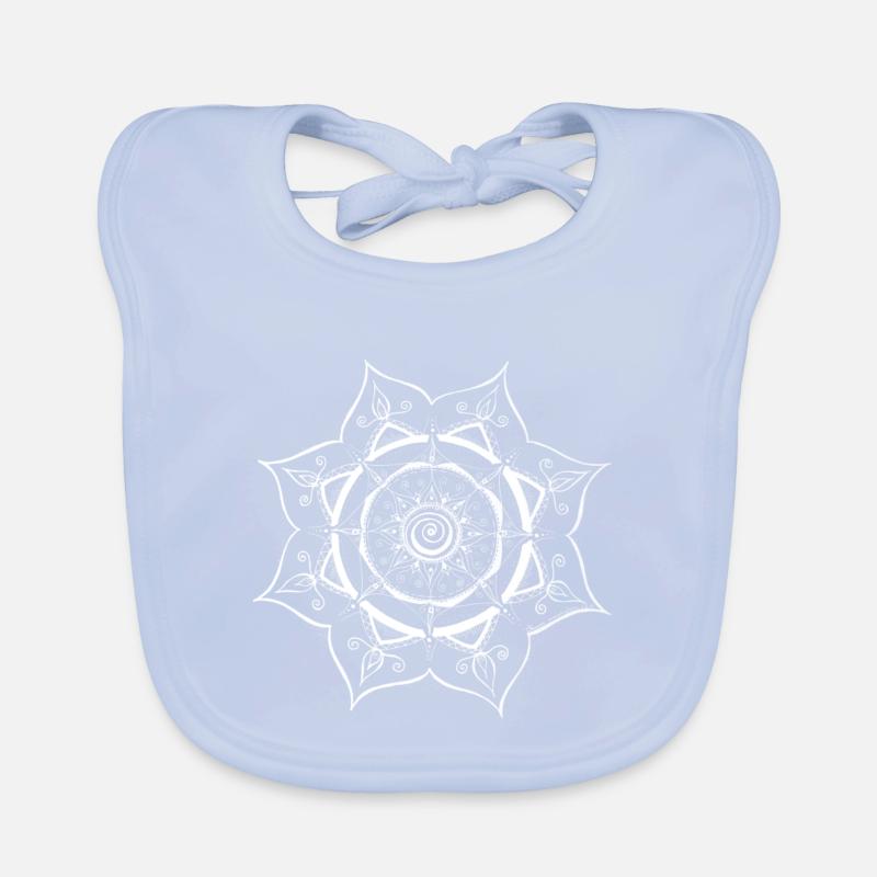 Mandala Spider Web Design Organic Baby Bibs