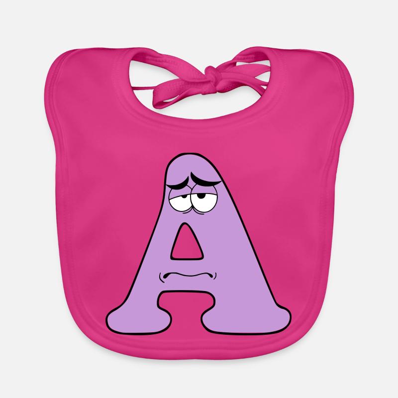 A - Bavoir bio Bébé - fuchsia