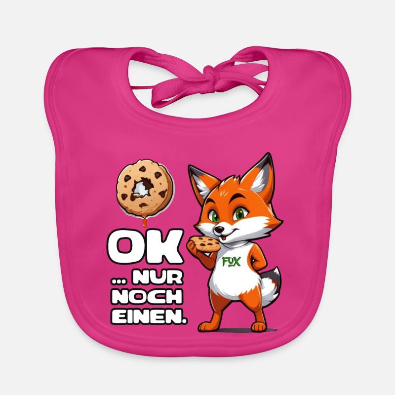 Foxy Cookie Fun - Baby Bio-Lätzchen - Fuchsia