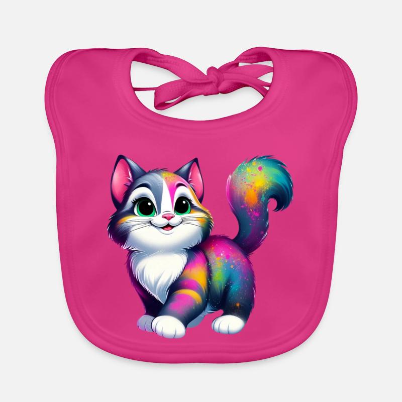 Chat Bavoir bio Bébé