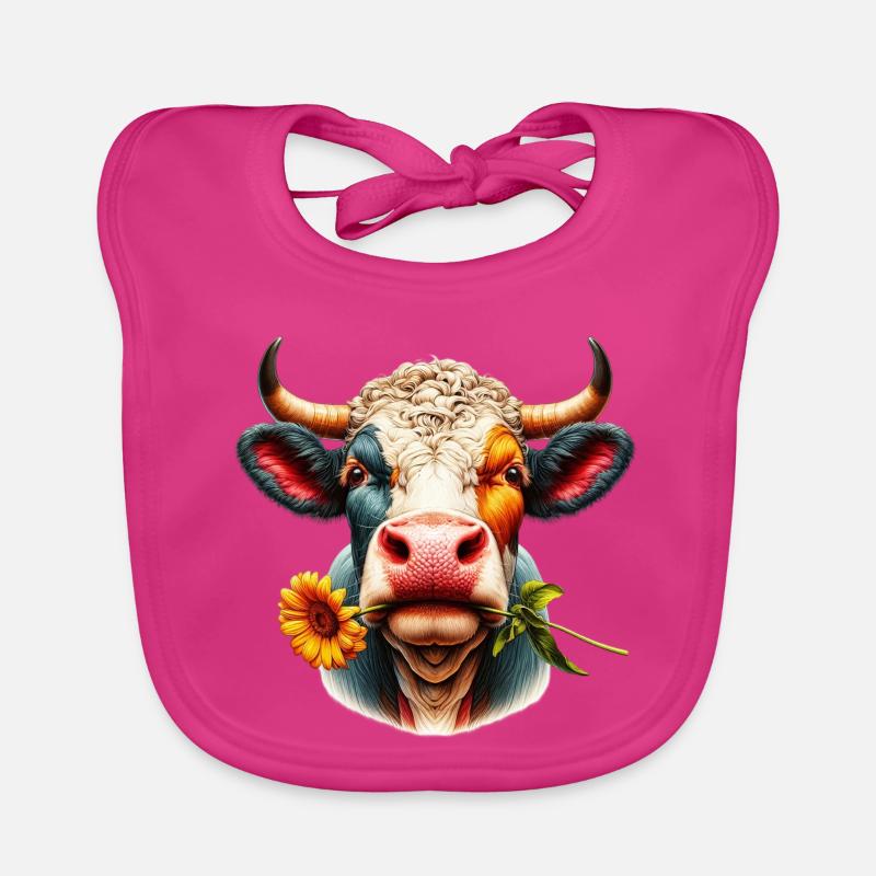 Fleurs de fleur de vache Bavoir bio Bébé