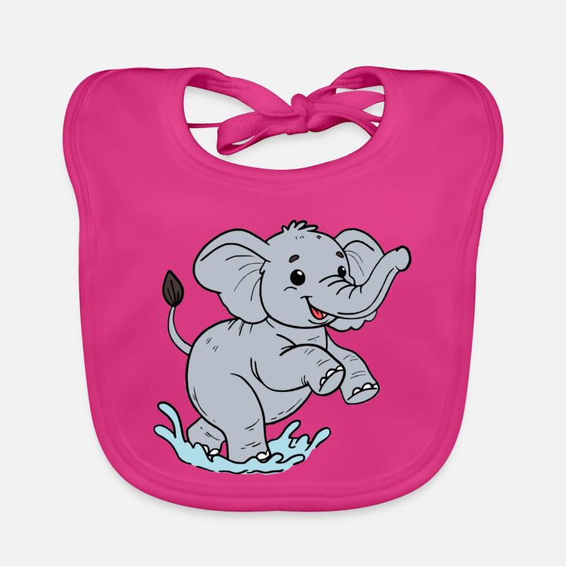 Éléphant Bavoir bio Bébé
