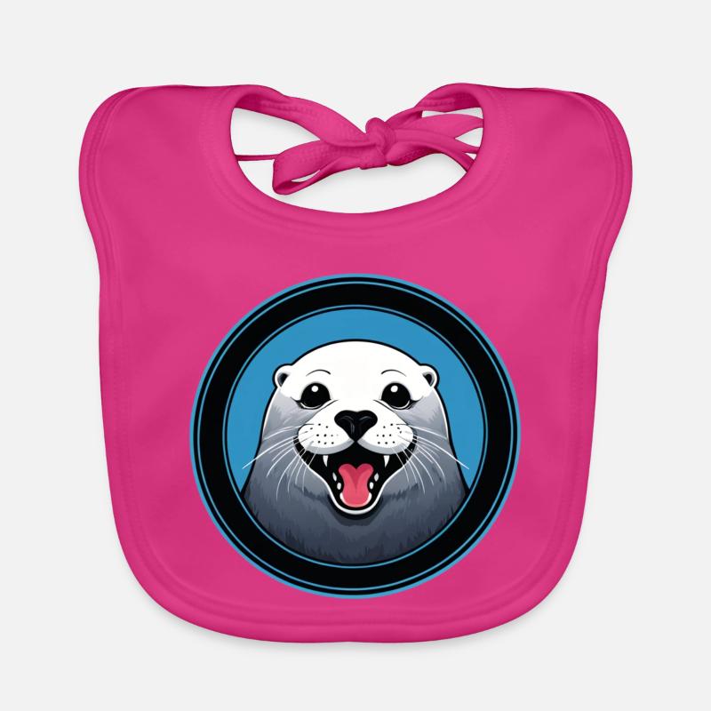 Cheerful seal Organic Baby Bibs