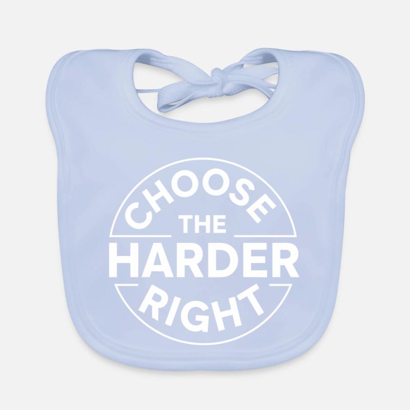 Choose The Harder Right Stoic Path Organic Baby Bibs