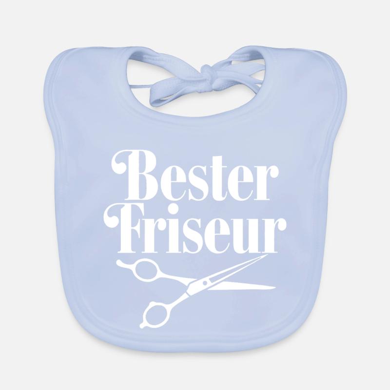 Bester Friseur mit Scheren-Logo Baby Bio-Lätzchen